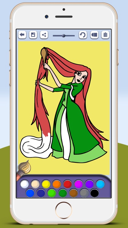 Paint princesses game for girls to color beautiful ballgowns with the finger screenshot-1