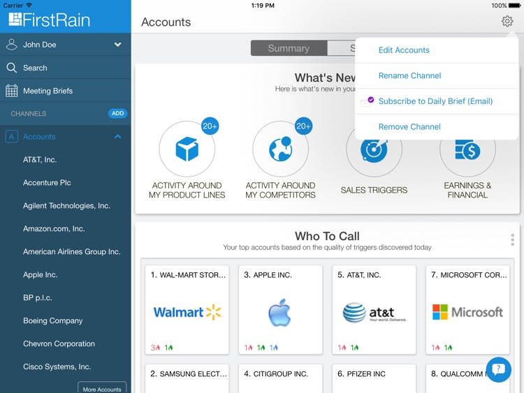 FirstRain Orion for iPad