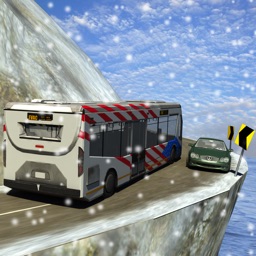 winter Snow hill Bus Driving simulator