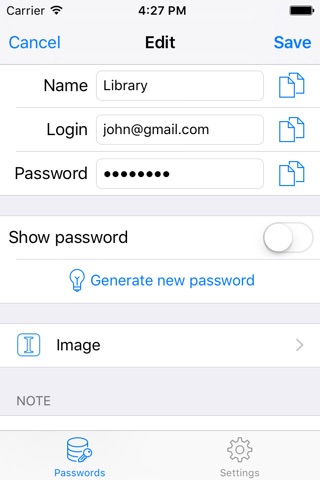 Password saver - simple password note screenshot 2