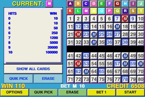 Keno 20 Multi Card - Las Vegas Casino screenshot 3