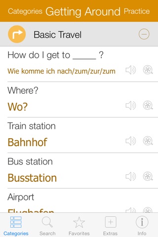 German Video Dictionary - Translate and Speak screenshot 2