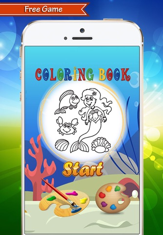 Coloring Book Education Game Kids For Little Mermaid screenshot 2