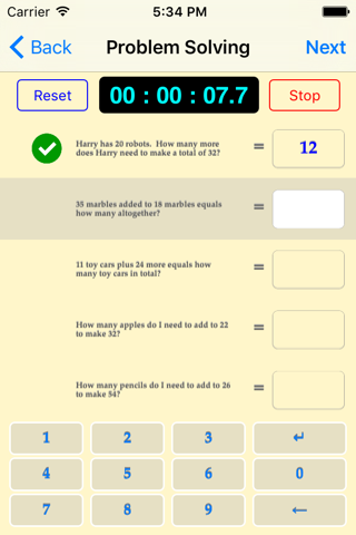 Basic Addition Quiz screenshot 2