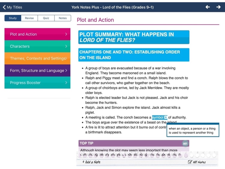 Lord of the Flies York Notes for GCSE 9-1 for iPad