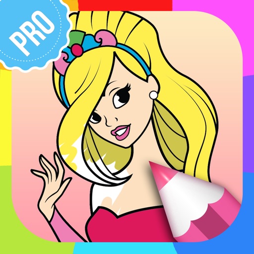 Princess Coloring Games for Kids - Colouring Book for Girls PRO iOS App