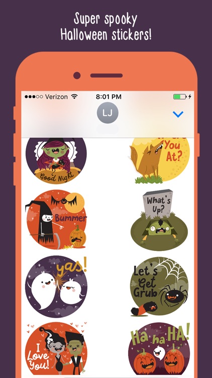 Spooky Cute Halloween Emoji Stickers