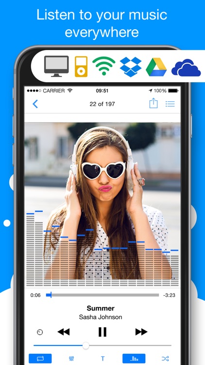 Musicloud - MP3 and FLAC Music Player for Cloud Platforms.