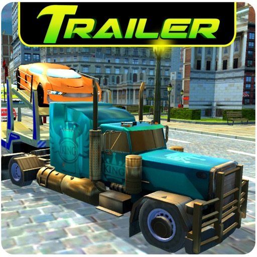 Crazy Sports Car: Delivery Trailer Truck Icon