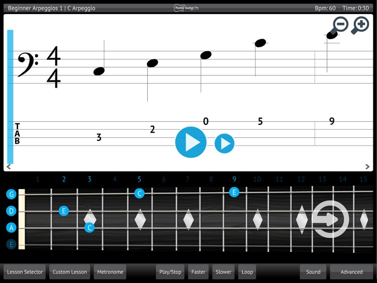 Learn & Practice Bass Guitar Lessons Exercises