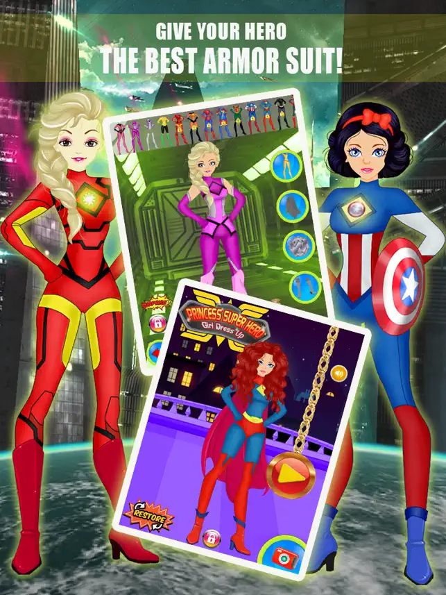 Imágen 4 Wonder Supergirl games Superhéroe niñas iphone