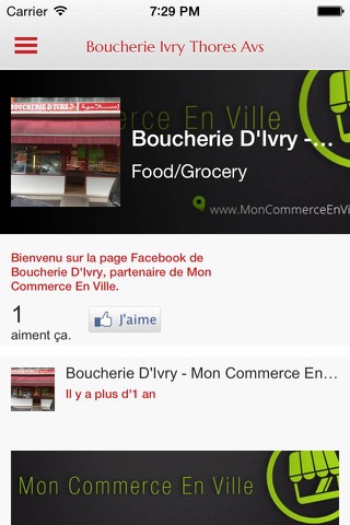 Screenshot of Boucherie Ivry Thores