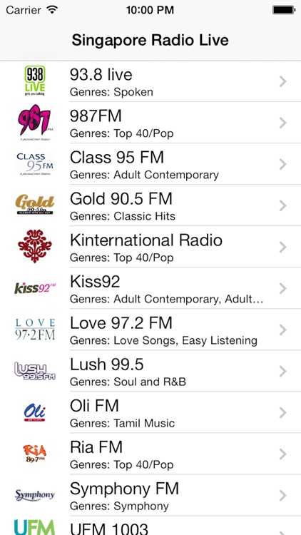 Singapore Radio Live Player (新加坡电台 / 電台)