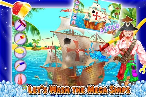 Kids Ship Wash Salon – Cleanup & repair pirate ships in this crazy mechanic game screenshot 4