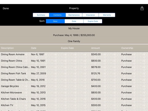 Your Household Inventory screenshot 3