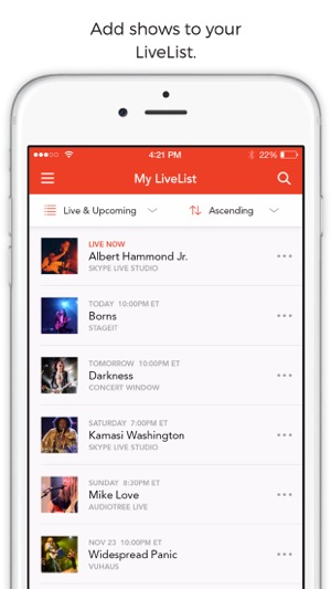 LiveList: Live Stream Concerts(圖2)-速報App