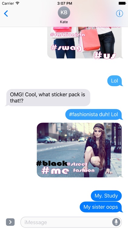 #Fashionista-Hashtag Stickers for Fashion Lovers!