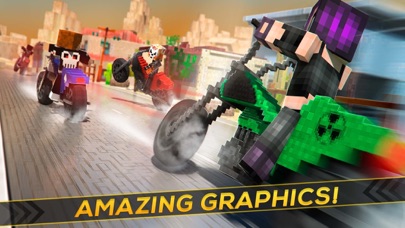 Cube Motorcycle City Roads: Free Block Racing Games Edition 1.0.2 IOS -