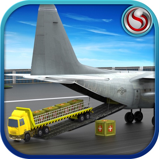 Cargo Plane Airport Truck - Transporter Driver to Deliver Freight to Airplane Flight Icon