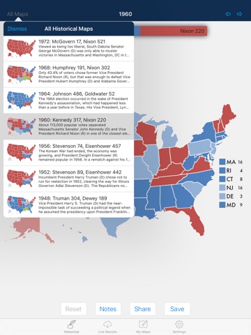 Presidential Election & Electoral College Maps screenshot 3