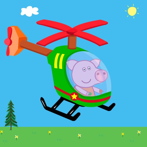 Emlo loves copter : Super Pig Adventure for kids Boys and Girls Icon
