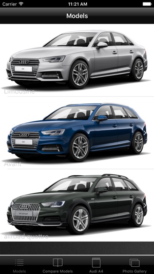 Specs for Audi A4 2016 edition