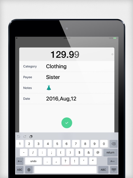 Daily Expense Tracker 2 HD-Home Budget,Daily Cost! screenshot-4