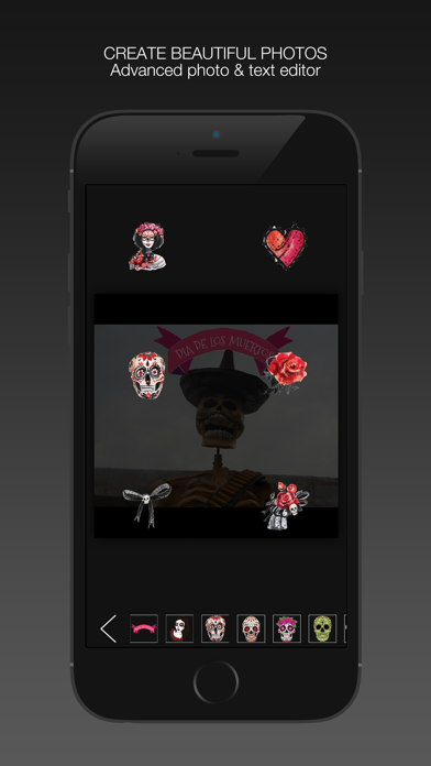 How to cancel & delete Calavera : Day Of The Dead - Add stickers, backgrounds and customize pictures from iphone & ipad 2