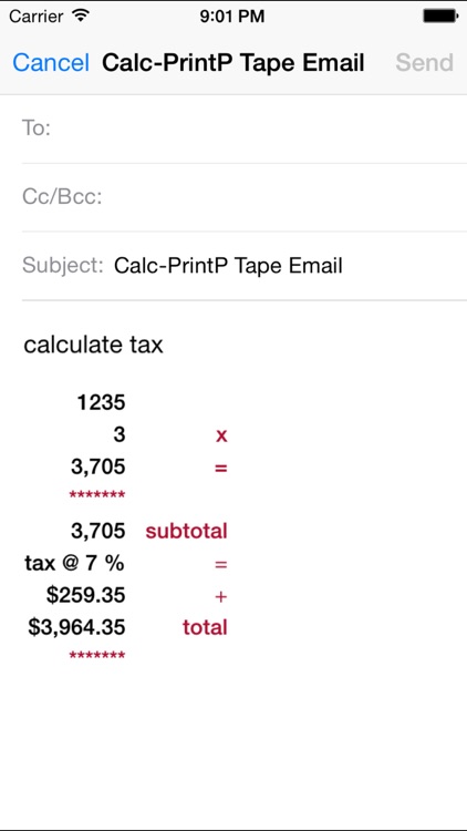 Printing Tape Calculator for iPad and iPhone screenshot-3