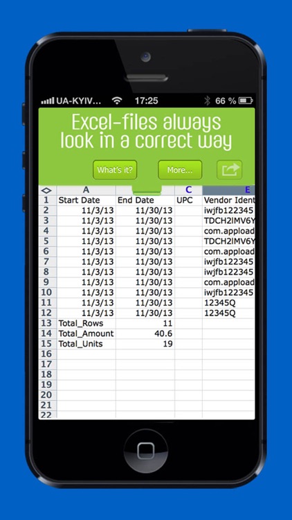 xlOpener – open and read office xls document