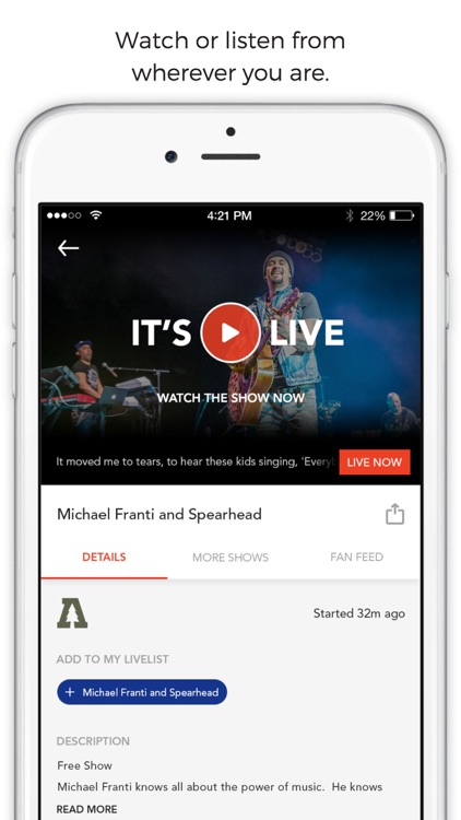 LiveList - Find and Watch Live Streaming Concerts screenshot-3