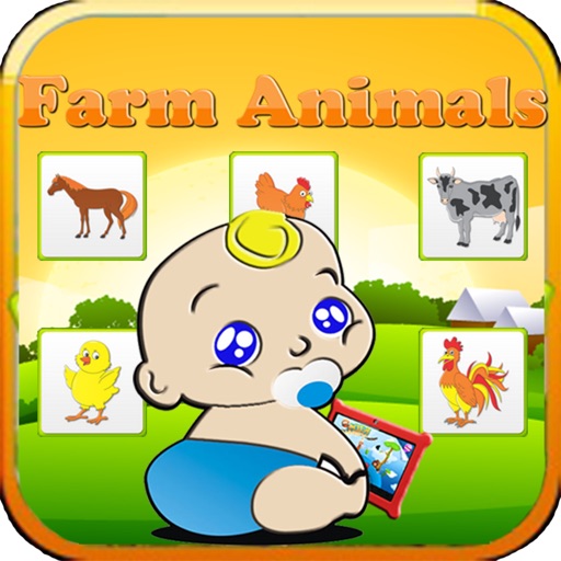 Farm Animals Kids Memory Game Icon