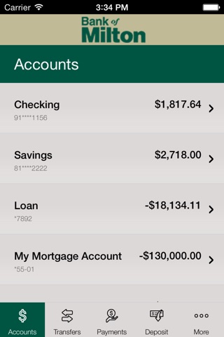 Bank of Milton Mobile Banking screenshot 3