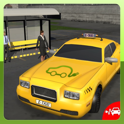 Electric Car Taxi Driver 3D Simulator: City Auto Drive to Pick Up Passengers