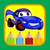 Exercise Painting and Coloring Car Motorcycle for Preschool