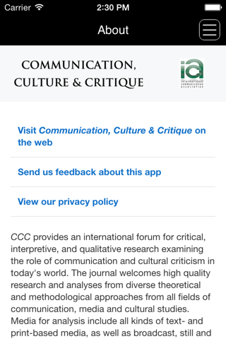 Communication, Culture & Critique screenshot 4