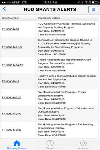 HUD Grants - náhled