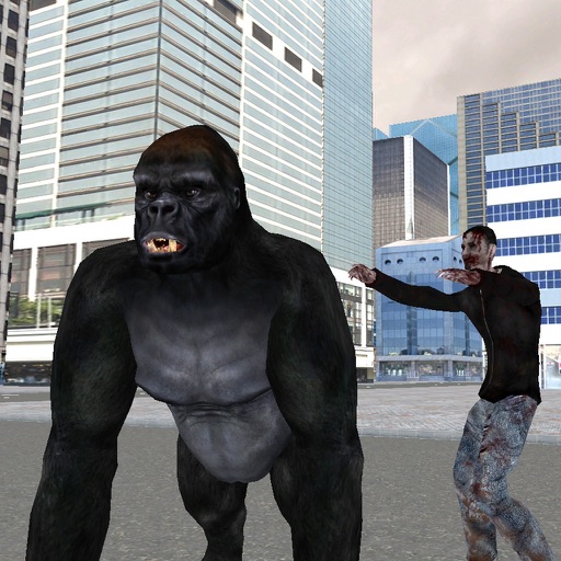 Real Gorilla vs Zombies - City iOS App