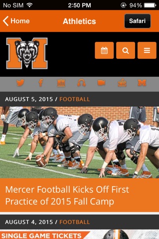 Mercer University screenshot 2