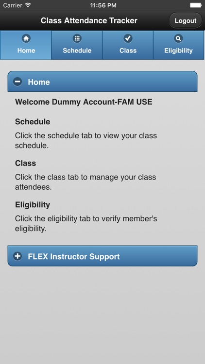 FLEX Class Attendance Tracker