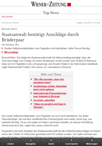 Wiener Zeitung - WZ Mobile screenshot 2