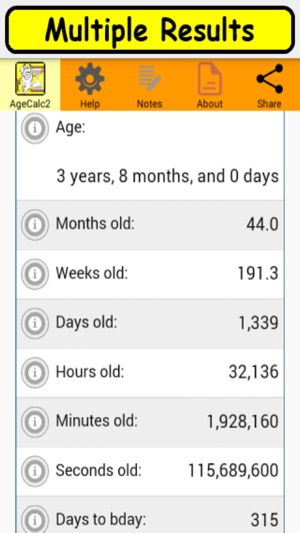 AgeCalc2a birthday anniversary calculator(圖2)-速報App