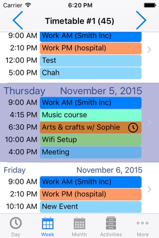 TimeTables & Calendars screenshot 2