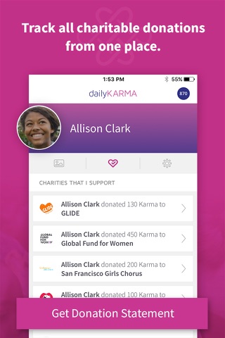 dailyKARMA: donate & fundraise with photos & video screenshot 3