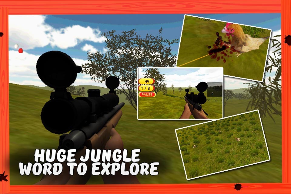 3D Chicken Hunter Simulator – Pick up hunting rifles & shoots animal to kill screenshot 3