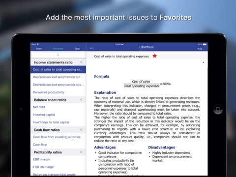 100 Financial Ratios for iPad screenshot 2