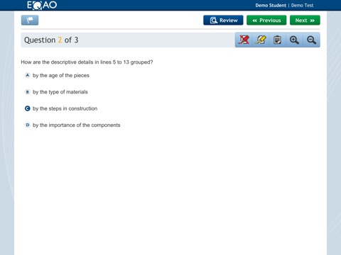 EQAO Online screenshot 3