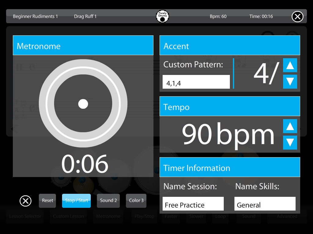 Learn & Practice Drums Music Lessons Exercises screenshot 2