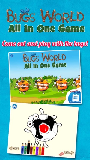 Bugs World Fun Games for Kids