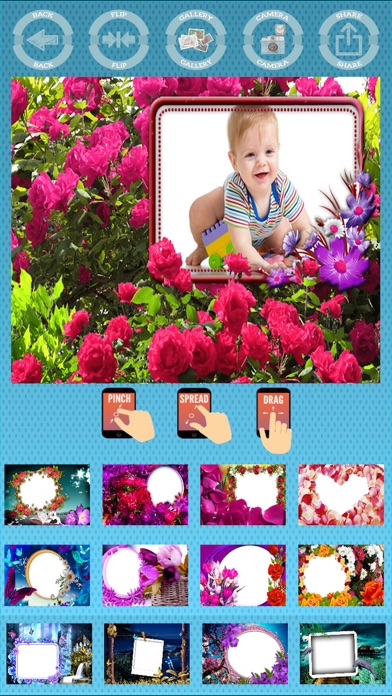 How to cancel & delete Flowers and landscape photo frames create cards from iphone & ipad 1